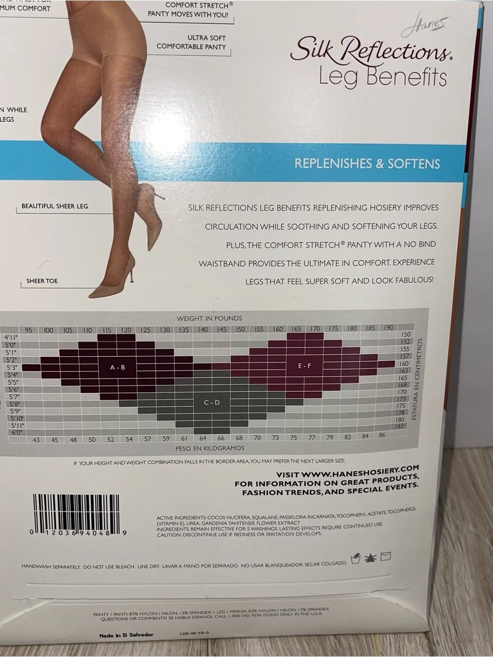 New 2 Pair Hanes Silk Reflection Stockings Sheer Buff Size EF